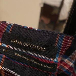 Plaid pattern mini dress